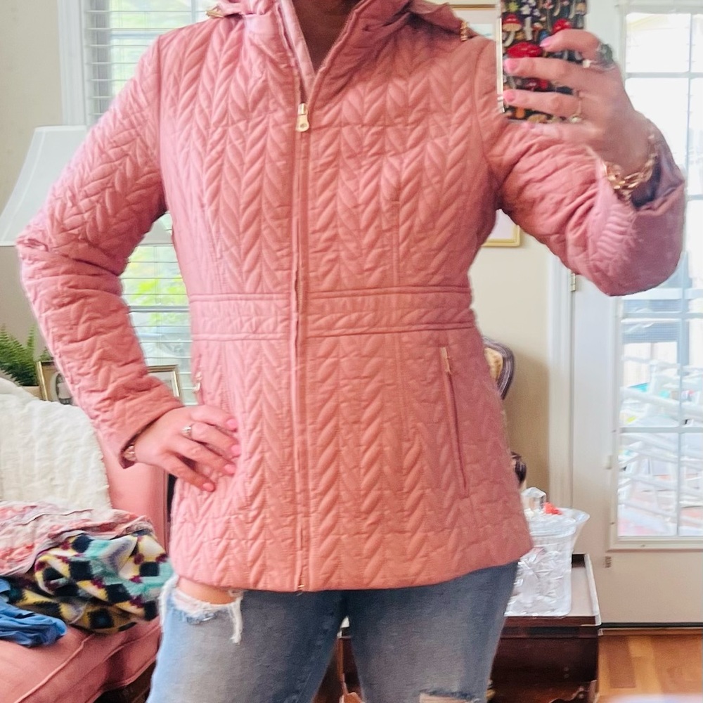 Kate Spade Blish Quilted Puffer Coat with Hood